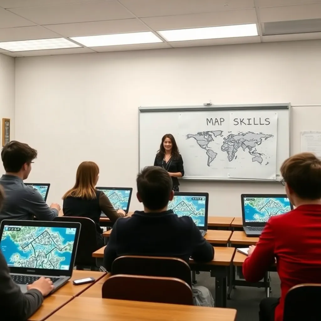 Education angle: teacher tries to explain “spatial awareness,” students talk about heists