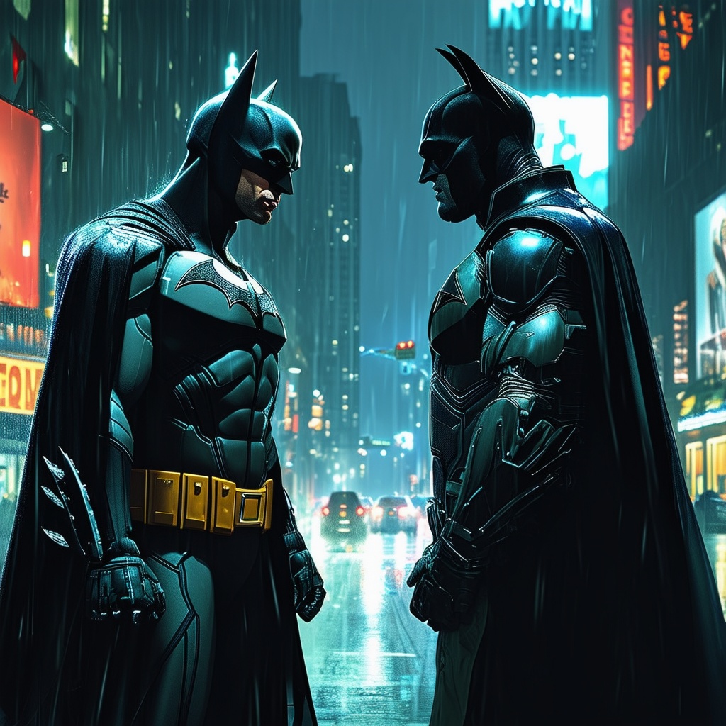 The showdown begins as Batman confronts Nikimba in the heart of Gotham.