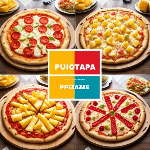 Pineapple on pizza creations collage