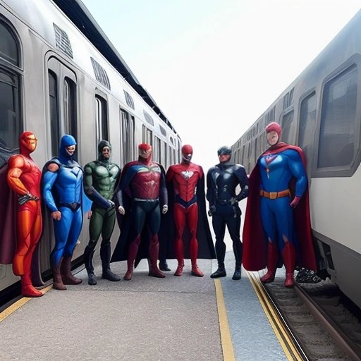 Meme of the friends as superheroes