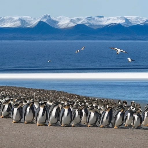 Penguins joining forces with birds against the fish