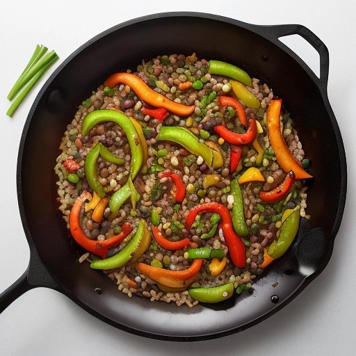 Delicious stir-fry with eggplant and black beans
