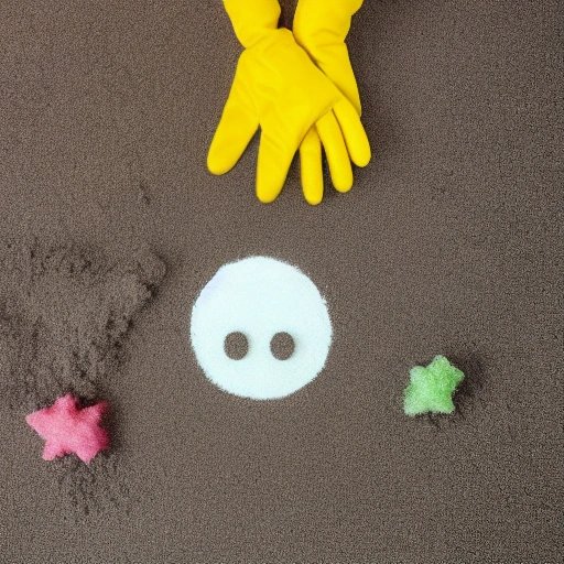 Noo-noo cleaning up dust