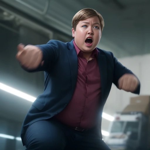 Ned Leeds in an action sequence in 'C.E.O Of Sex 3 - Foreign Markets'