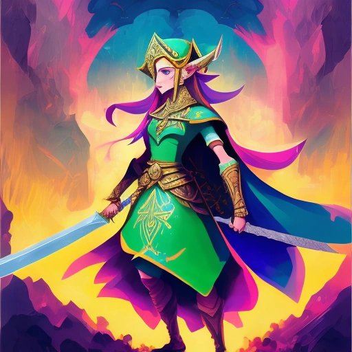 Zelda fighting off enemies