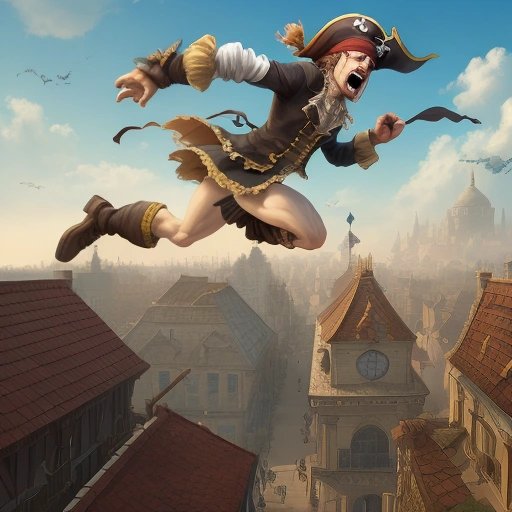 Nimble pirates leaping across rooftops