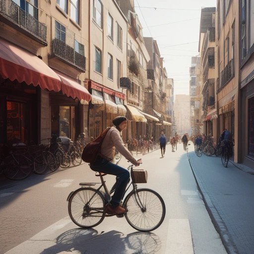 Traveler noticing a peculiar transition on a street