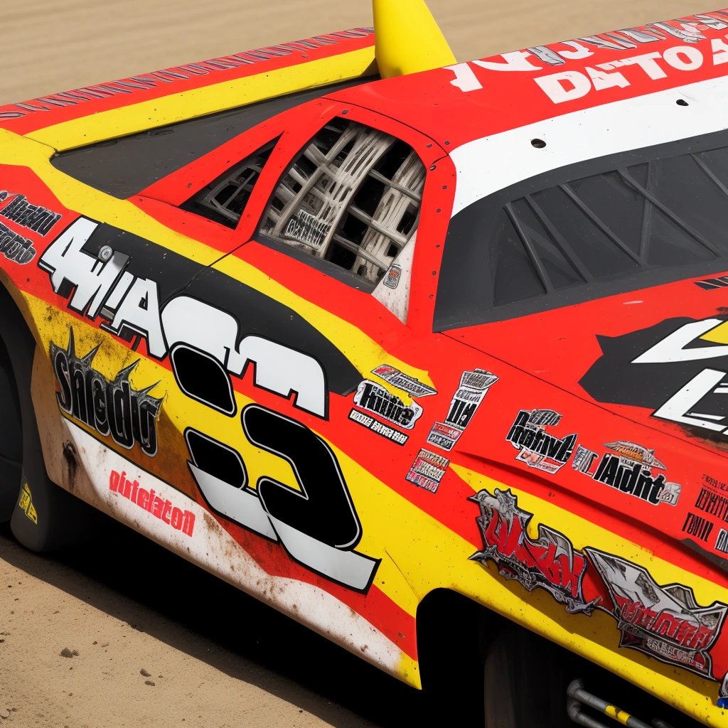 Colorful Super Late Model dirt car