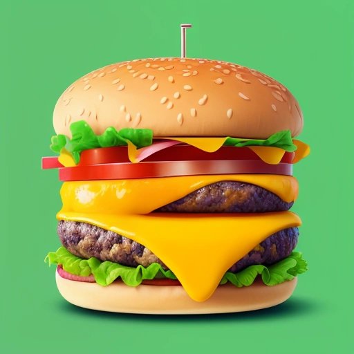 Delicious cheeseburger