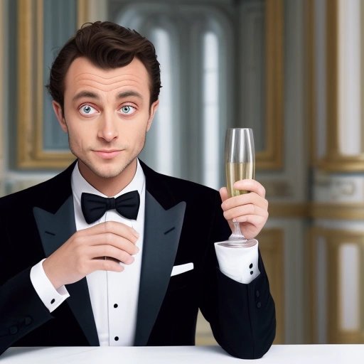 Sophisticated Luxembourger with champagne