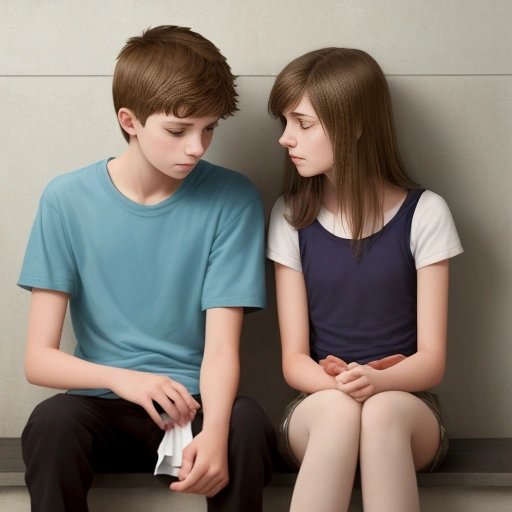 Teenage boy offering an Always pad to a friend