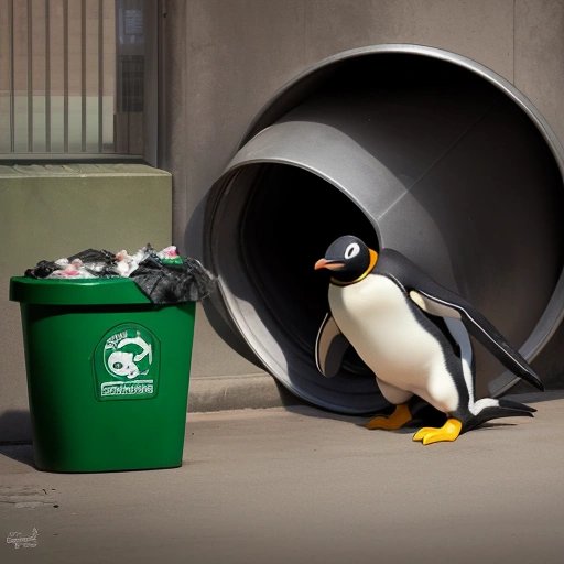 The Penguin of Doom causing chaos in the zoo