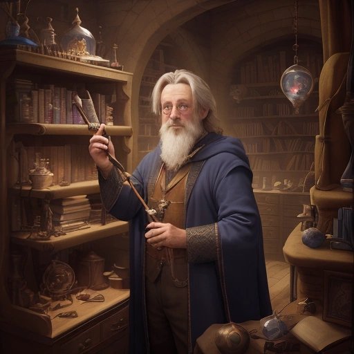 Norbert Magix in his wizard office
