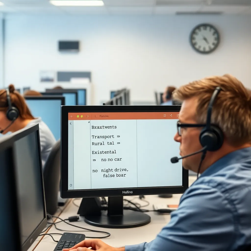 Midlands call centre trial run: “Transport > Rural > Existential”