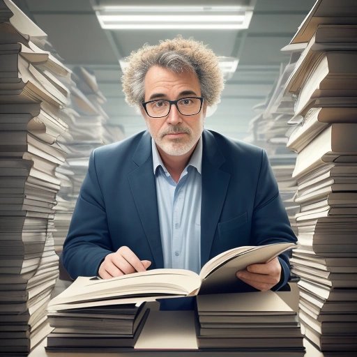 Man working on time travel