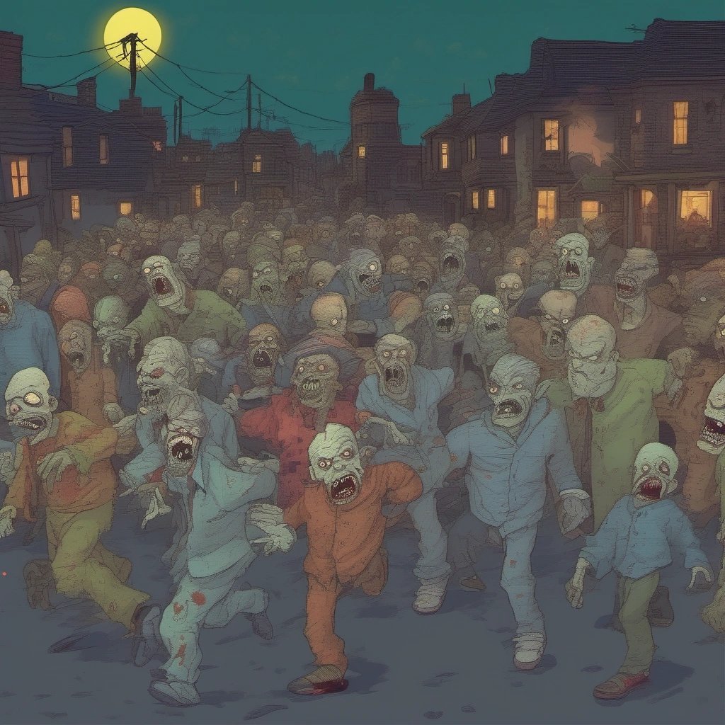 Zombies roaming the streets