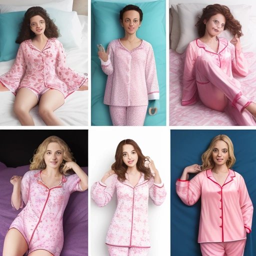 Collage of social media posts featuring people in stylish sleepwear