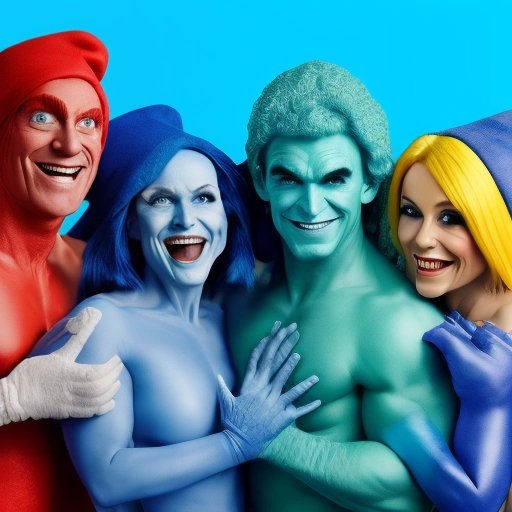 Celebrities as Smurfs