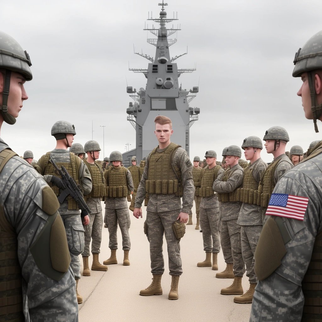 ENTJ soldier with their fellow soldiers