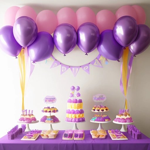 Purple-themed gender reveal party