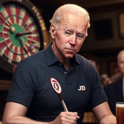 Joe Biden playing darts