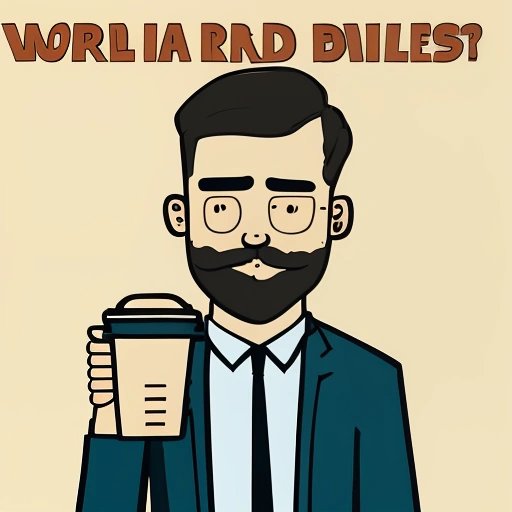 Confused man holding World's Best Dad Joke Teller mug