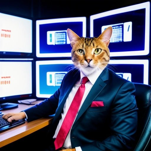 Cat in a control room