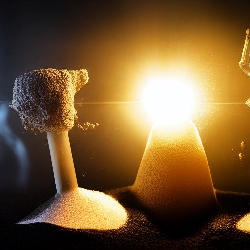Scientists pouring uranium powder
