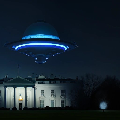 Alien spaceship over the White House