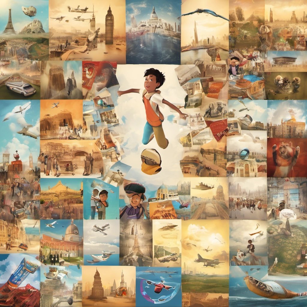 Montage of the boy's journey