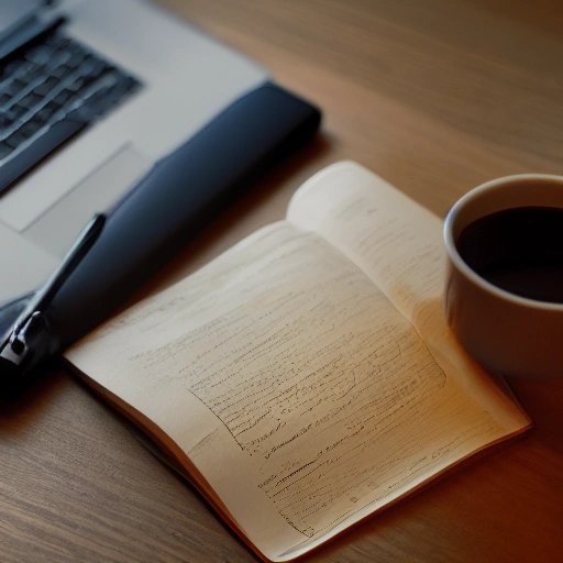 Journal and coffee