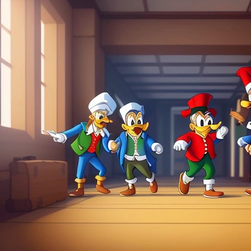 Scrooge and his Nephews on a Mission