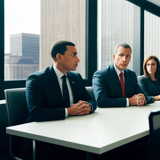 City officials and federal agents in a meeting