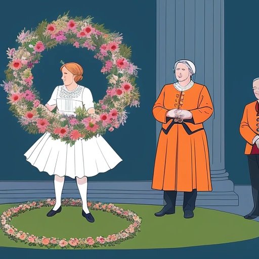 Merkel performing a traditional Polish dance
