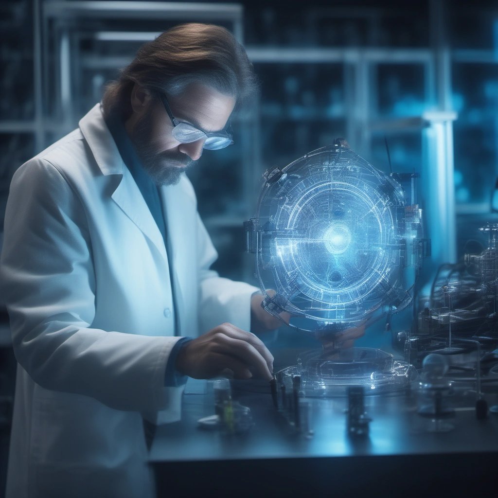 Scientist with asymmetric quantum cromulator