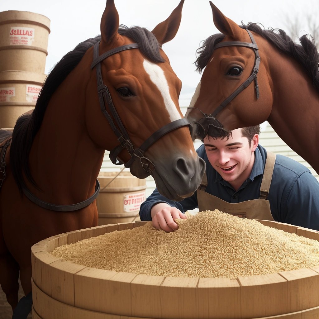 Jordan Pierce feeding horses