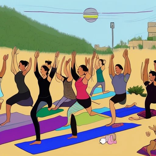 Orly Weinerman's yoga session in the West Bank