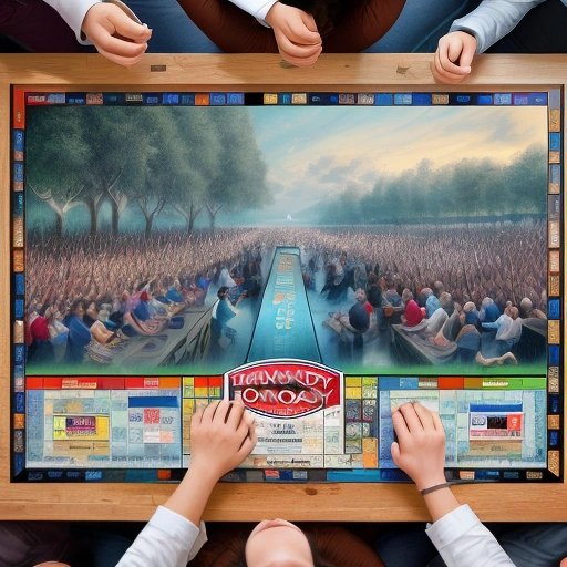 Intense family game of Monopoly