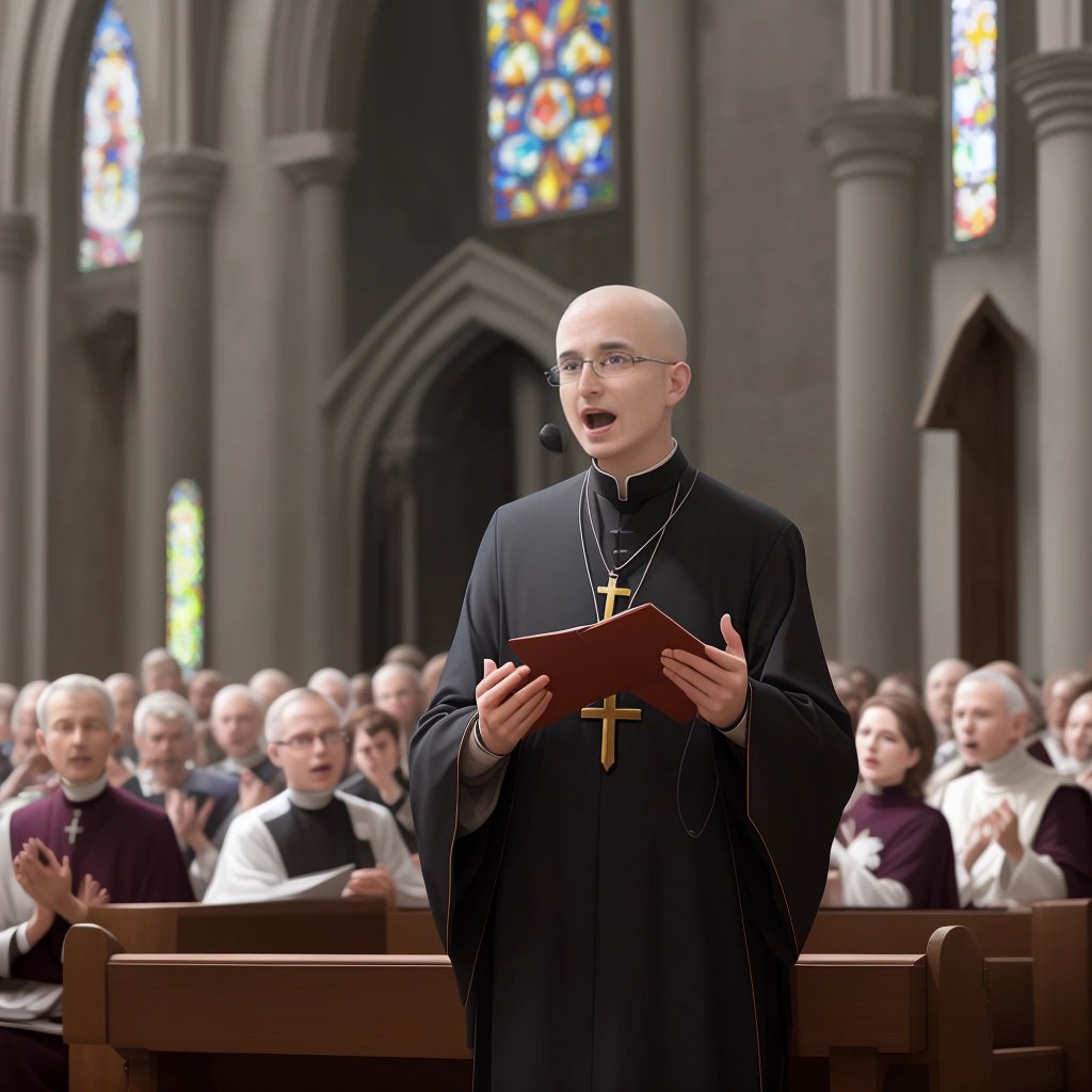 ENFJ priest delivering a sermon
