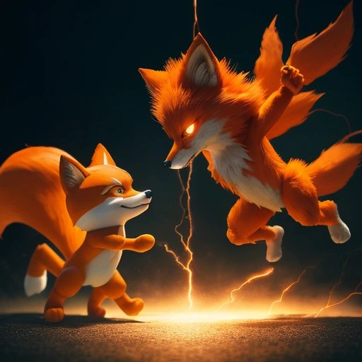 Flash vs The Orange Fox Toy