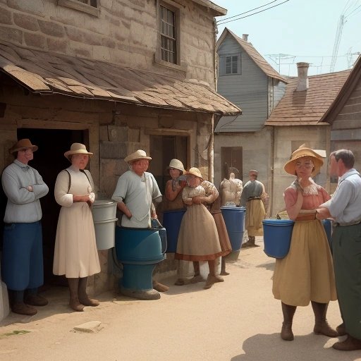 Townspeople in awe of the correlation between gas toilets and raspberry blue shoulders