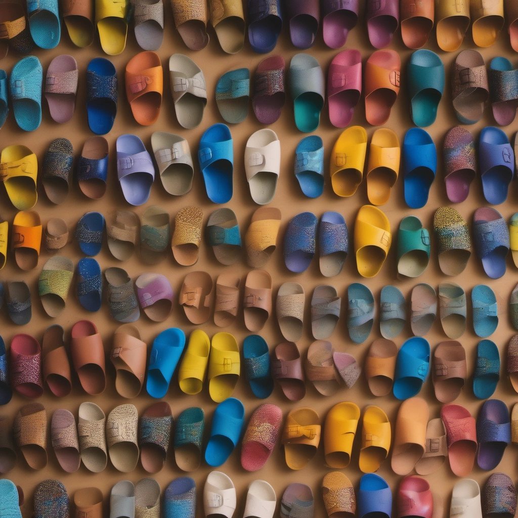 Rainbow Birkenstock shoes
