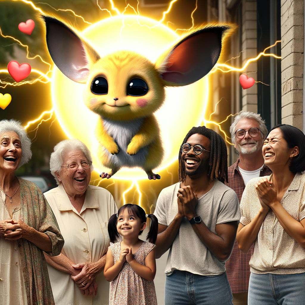 Pikachu graciously receiving admiration from fans worldwide.