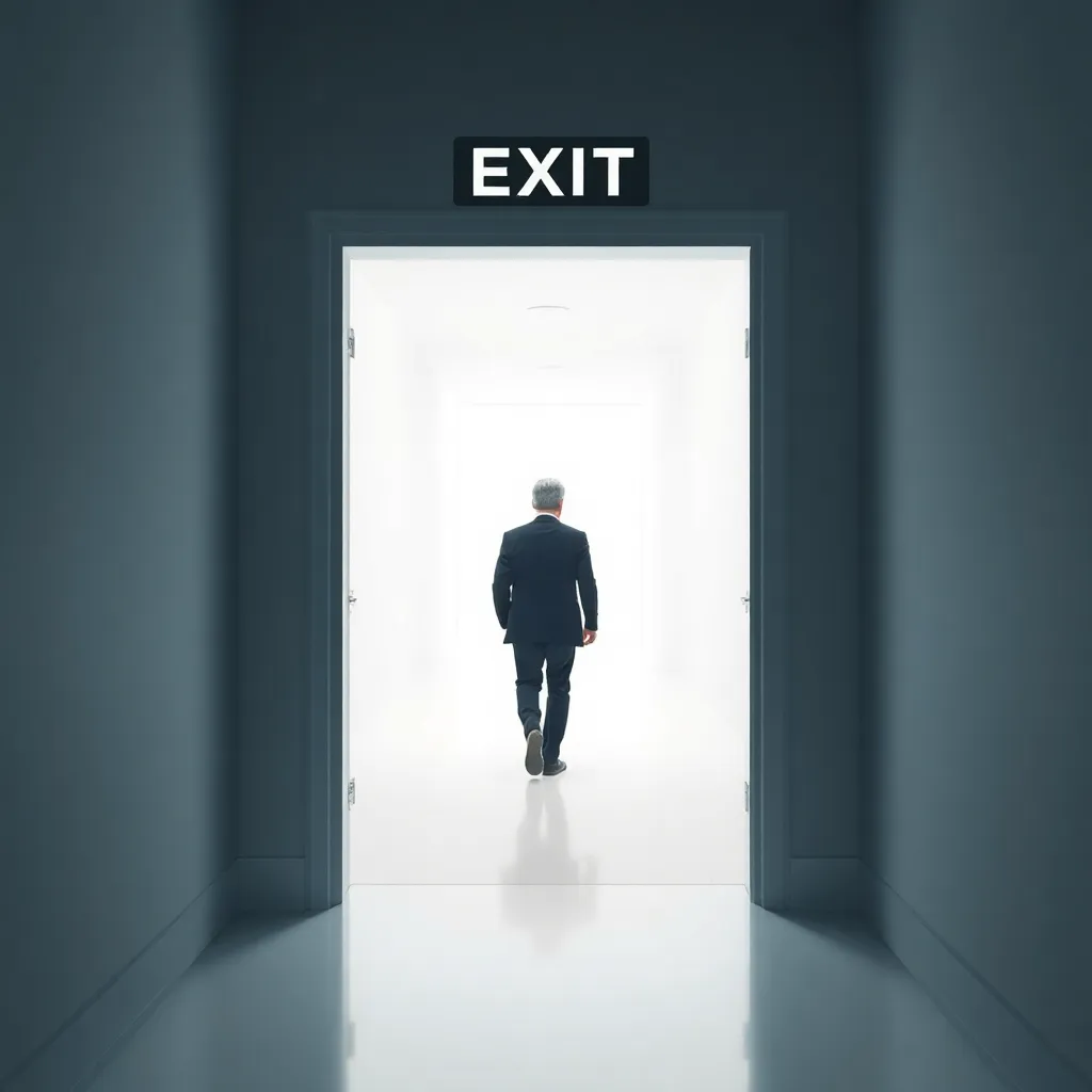 EXIT to a blank corridor that may not exist