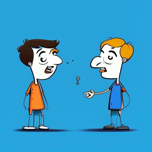 Two people talking in different languages
