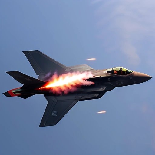 F-35 flying in the sky