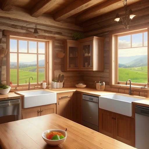 Bowl of borscht in a cozy kitchen