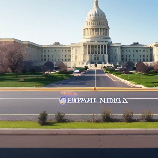 Capitol Building with a nursing home sign