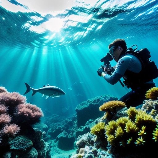 Players engaged in a fierce underwater battle