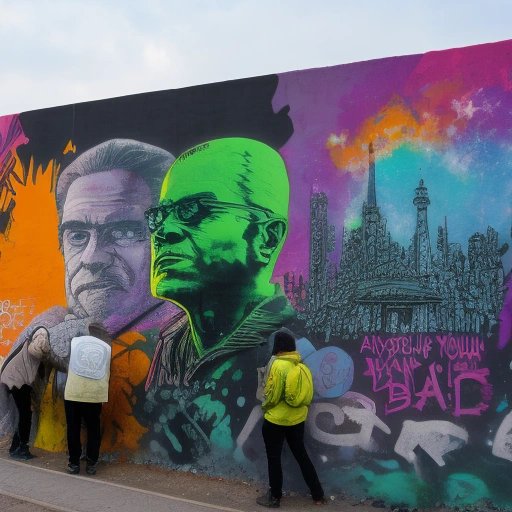 Graffiti, 'All Your Base Are Belong To Us' on the Berlin Wall